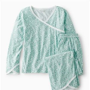 NWT Garnet Hill Asian Wrap Pajama Set